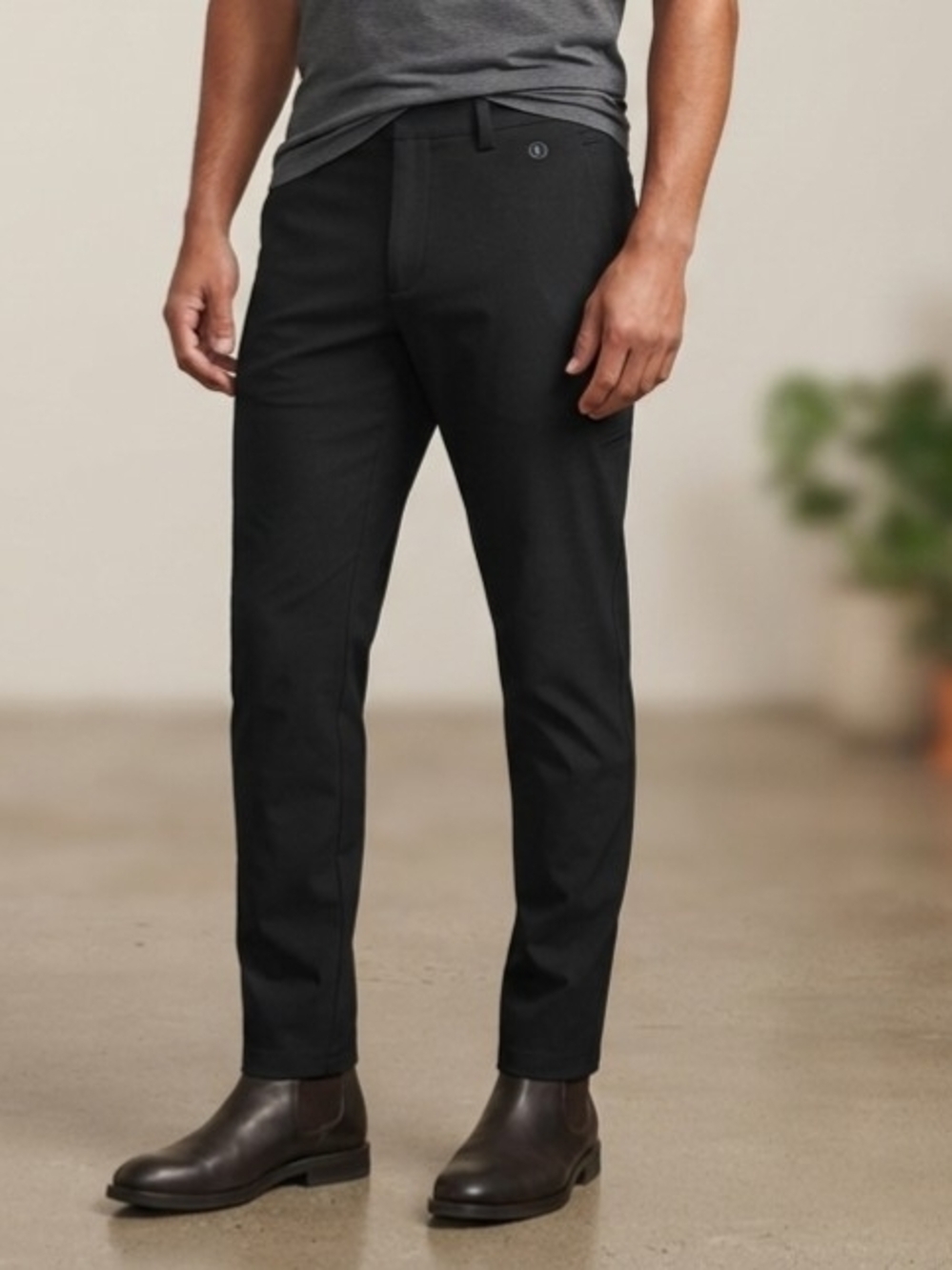 lululemon athletica ABC Men's Black Chinos Size 38